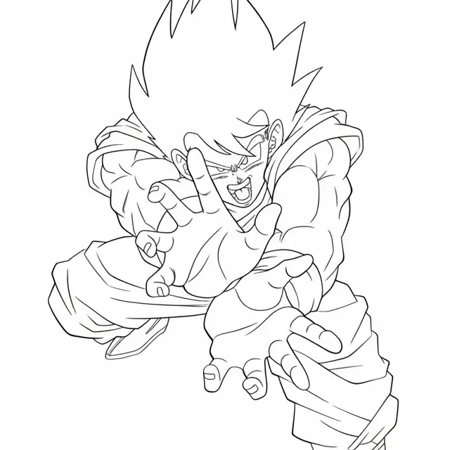 Dragon Ball Z páginas para colorear para adultos 1