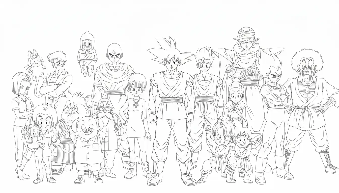 páginas para colorear Dragon Ball Z