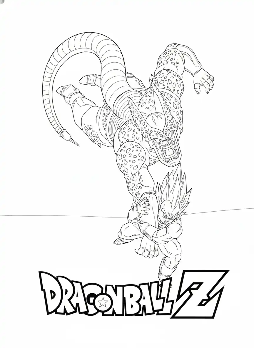 Dragon Ball Z páginas para colorear pdf