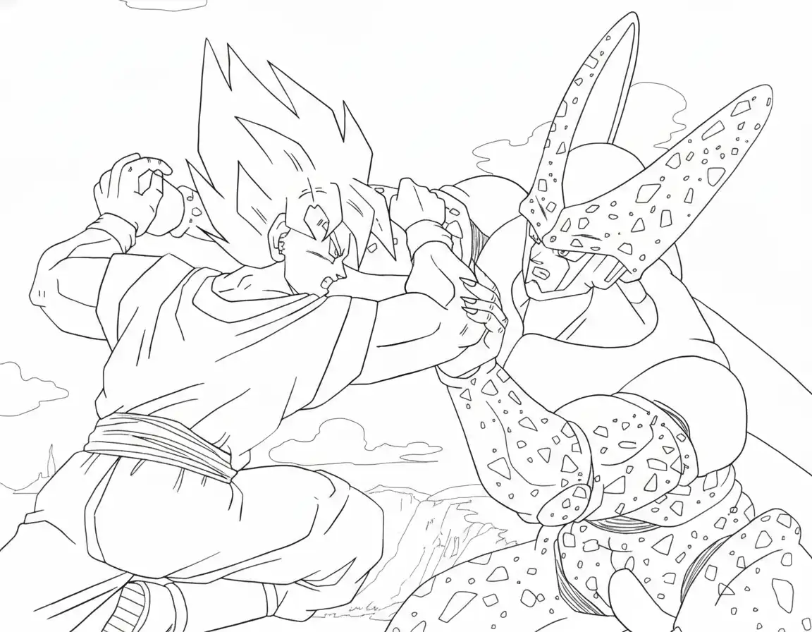 Dragon Ball Z páginas para colorear imprimibles