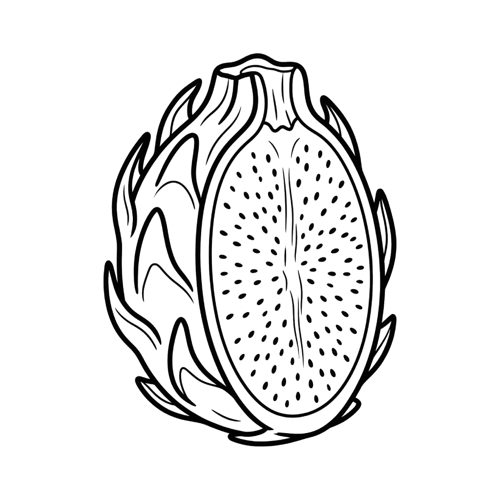 páginas para colorear gratis Fruta del dragón pdf