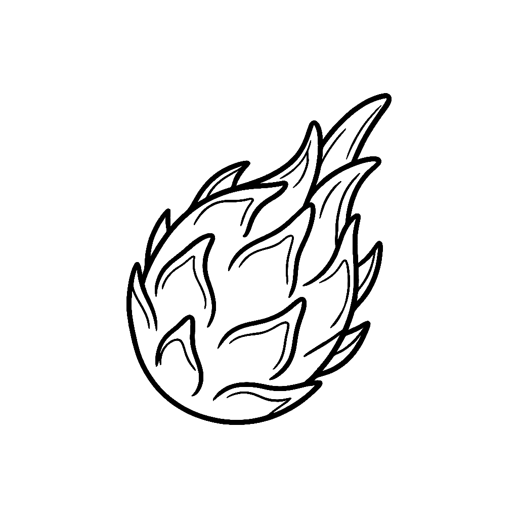 Fruta del dragón páginas para colorear gratis