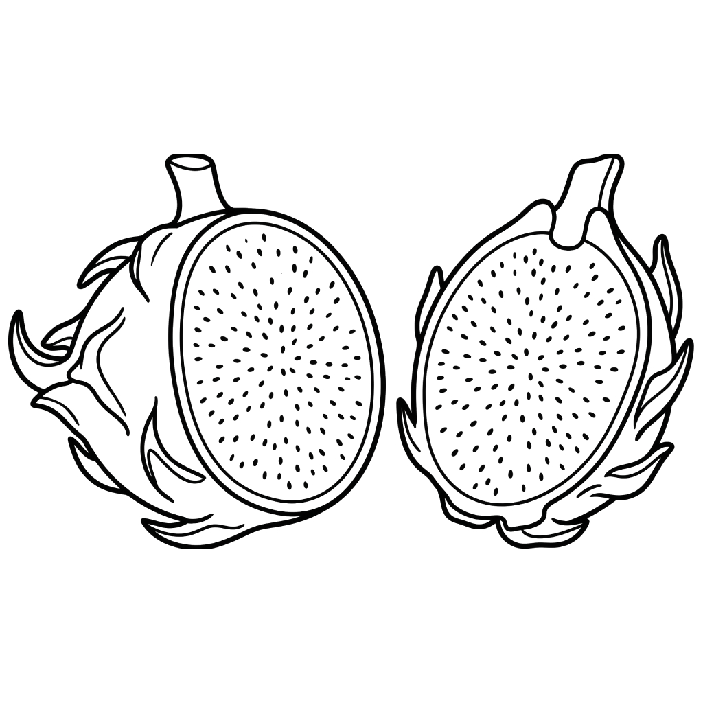 Fruta del dragón páginas para colorear para adultos pdf