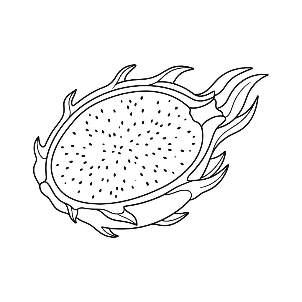 páginas para colorear Fruta del dragón gratis