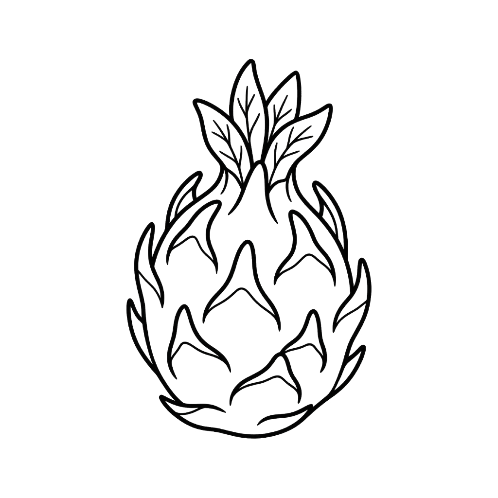 para colorear Fruta del dragón