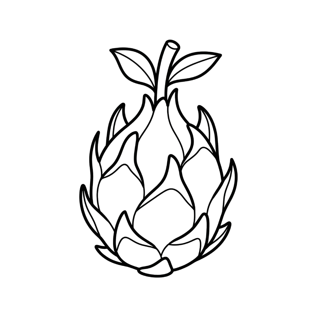 páginas para colorear imprimibles gratis Fruta del dragón