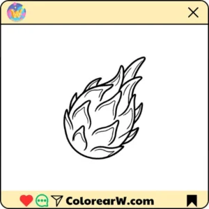 Fruta del dragón para colorear thumbnail