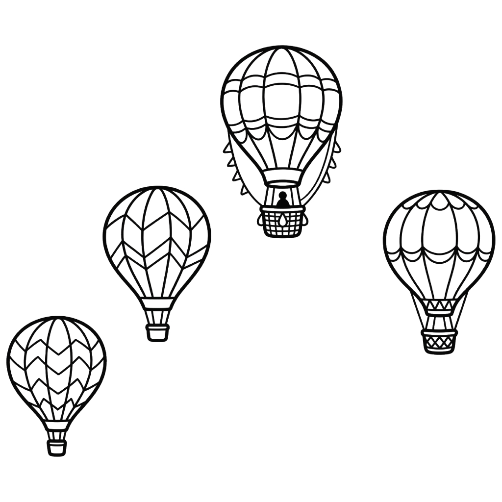 lindas páginas para colorear Globo Aerostático