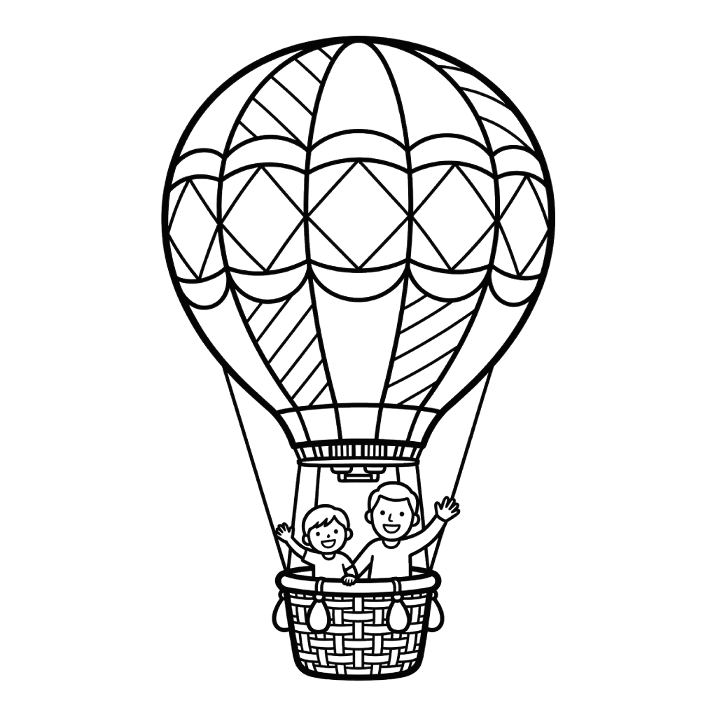 Globo Aerostático para colorear