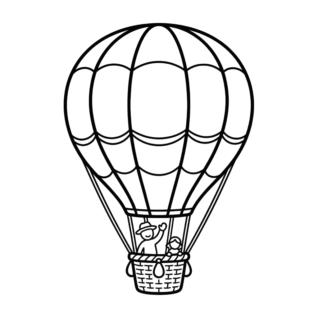 páginas para colorear para Globo Aerostático