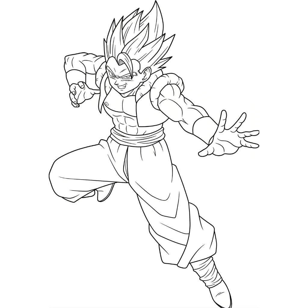 Goku páginas para colorear imprimibles