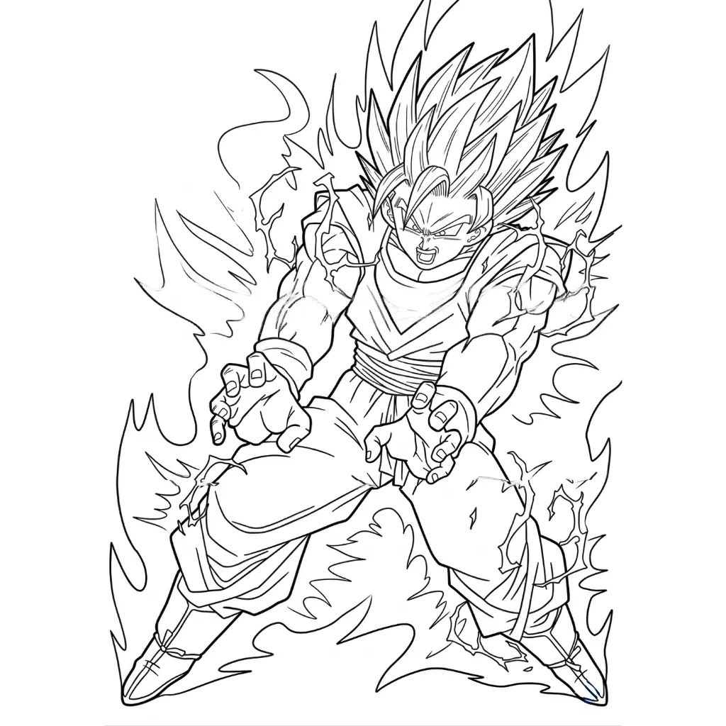 Goku adornos para colorear