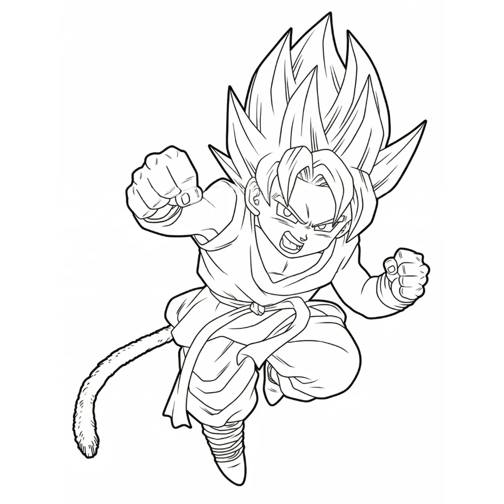 páginas para colorear imprimibles gratis Goku