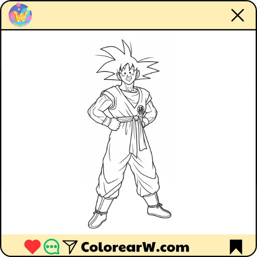 Goku para colorear thumbnail