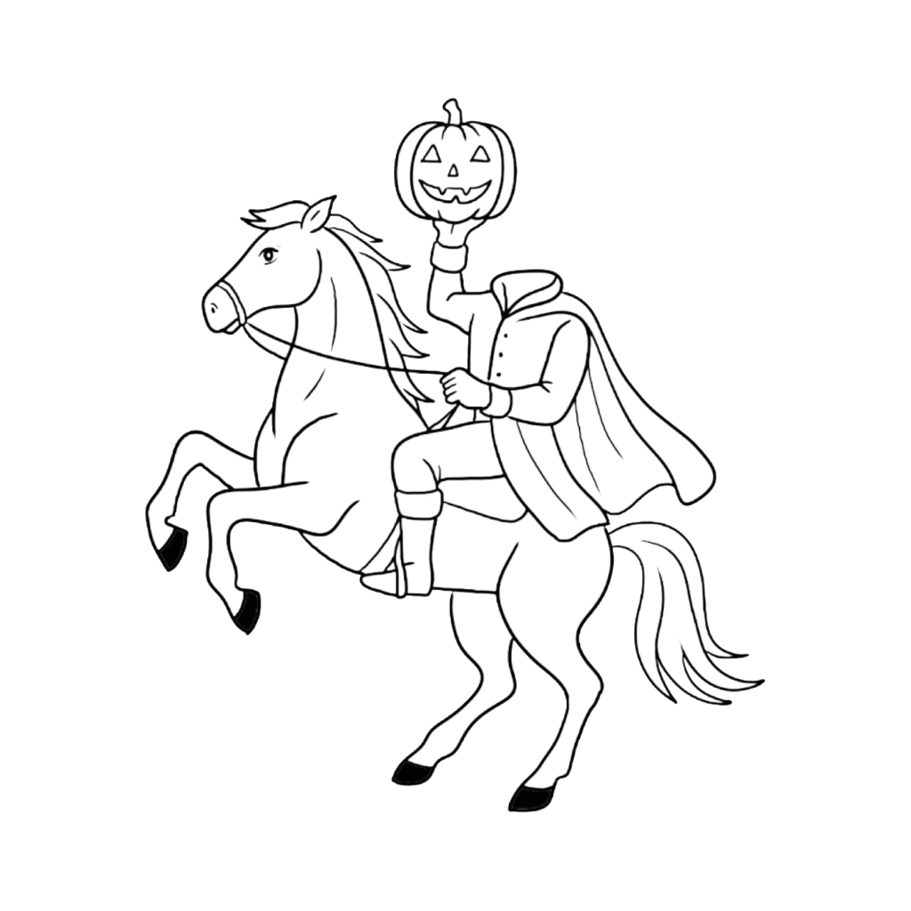 Headless Horseman 5 páginas para colorear para adultos Headless Horseman