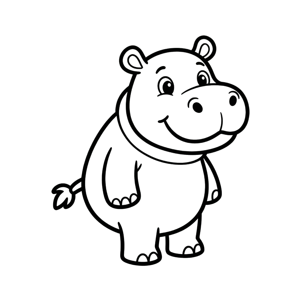 Nilpferdseiten Ausmalbilder 1