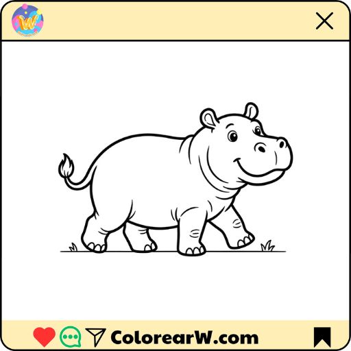 Nilpferd Ausmalbilder Miniaturansicht