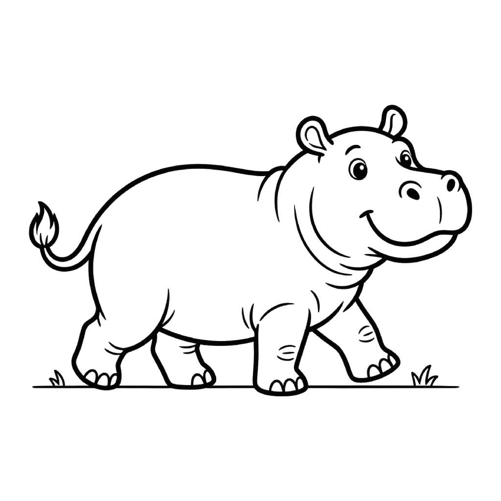 Ausmalbilder Grinch Nilpferd Zeichnungen