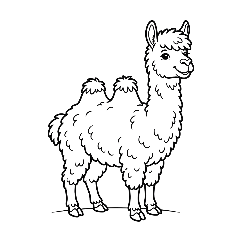 La Alpaca páginas para colorear gratis