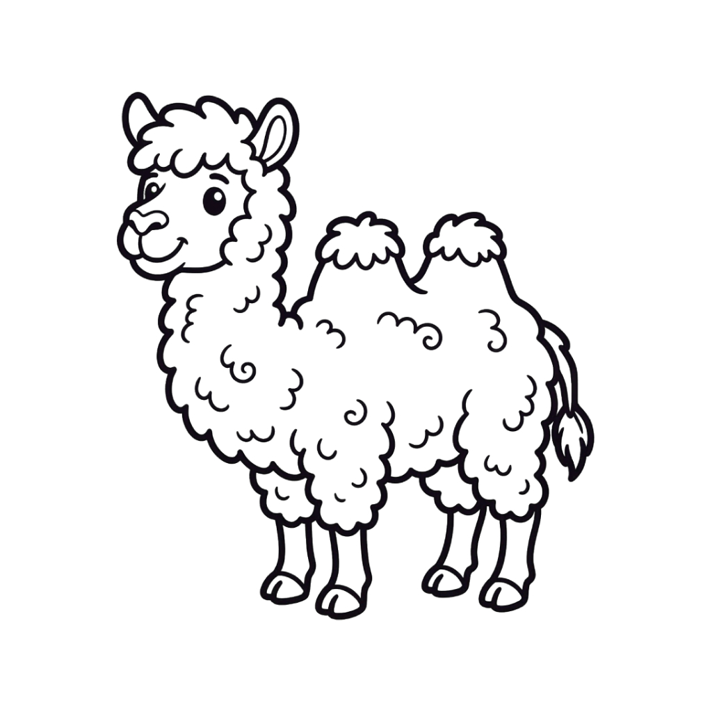 La Alpaca páginas para colorear para imprimir gratis 1