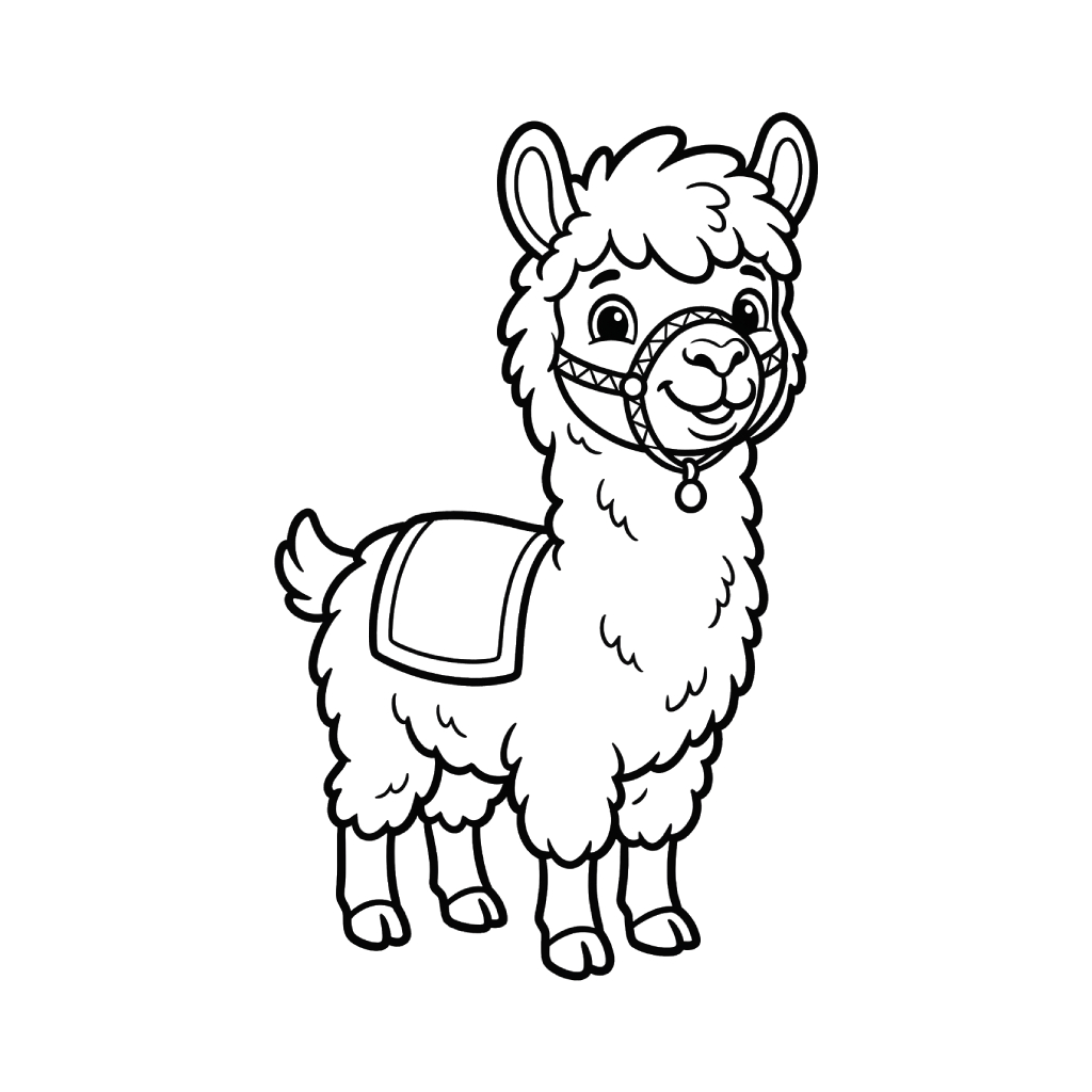 La Alpaca páginas para colorear imprimibles
