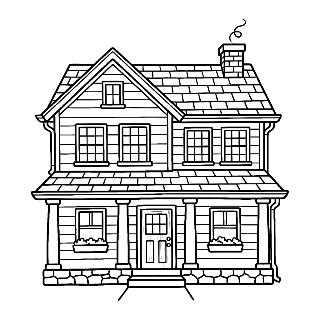 páginas para colorear gratis La Casa para adultos