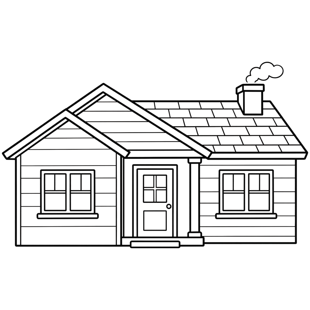 páginas para colorear para imprimir gratis La Casa