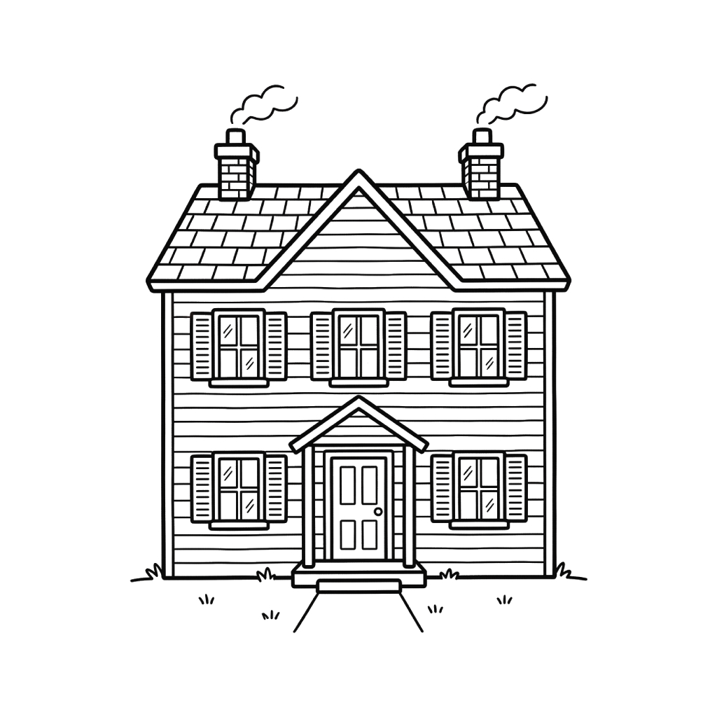 La Casa dibujos para colorear