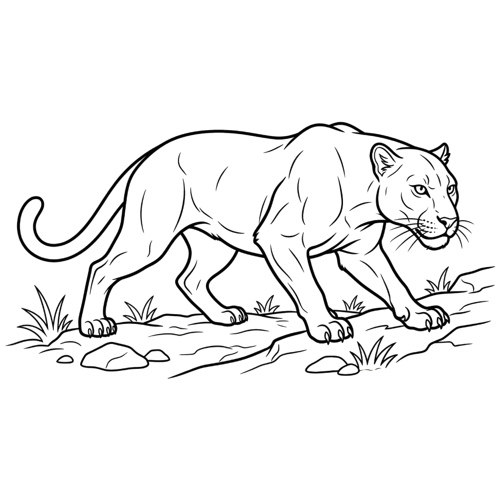 Leopardo páginas para colorear fáciles