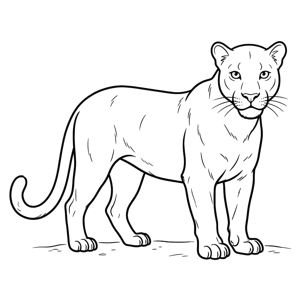 páginas para colorear gratis Leopardo 1