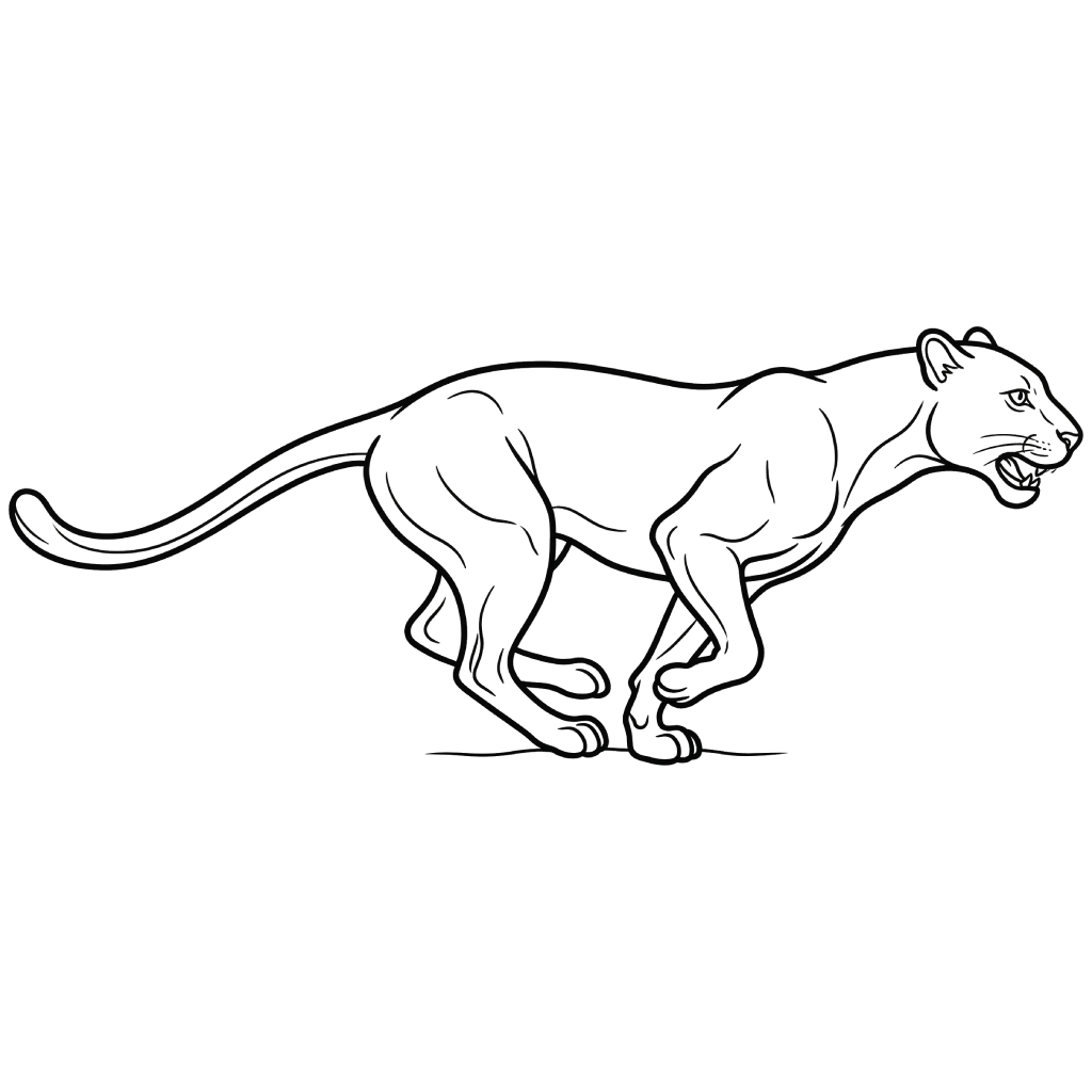 felices páginas para colorear Leopardo