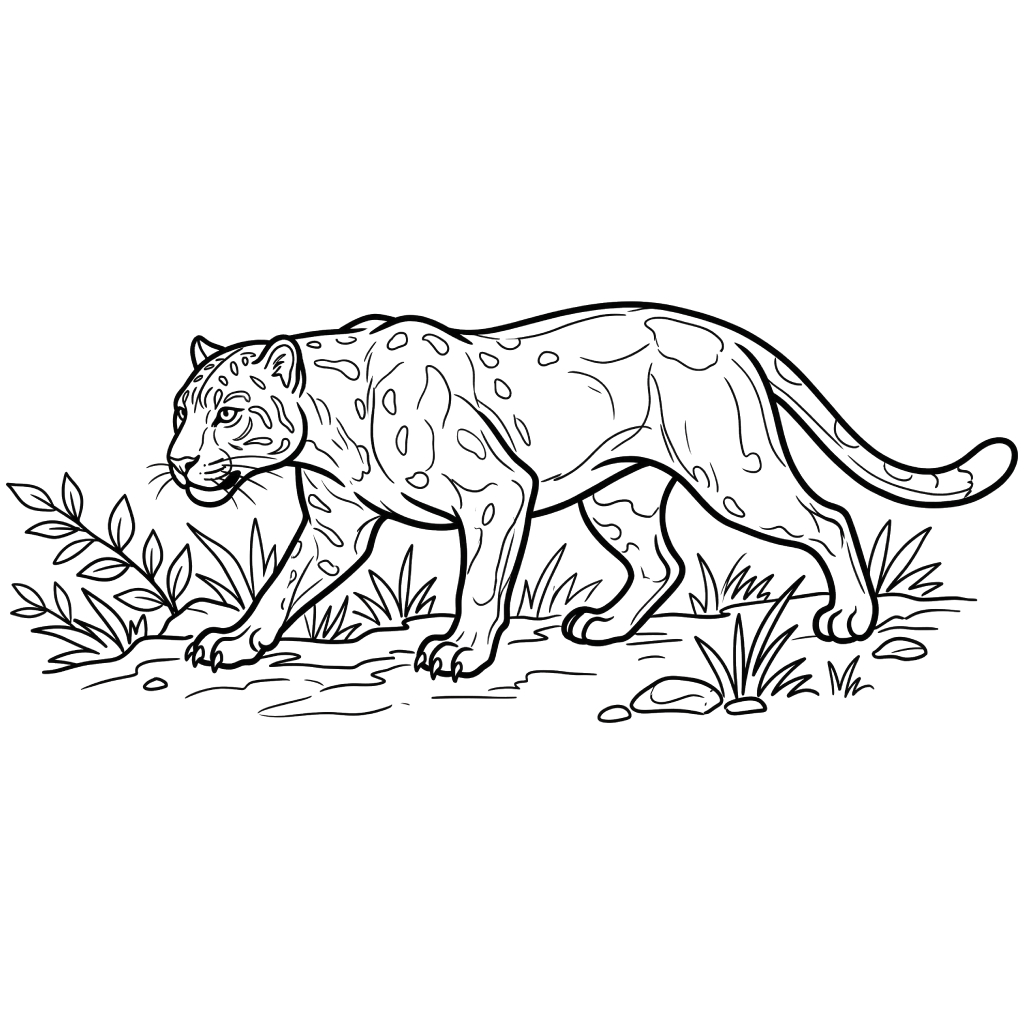 colorear páginas de Leopardo