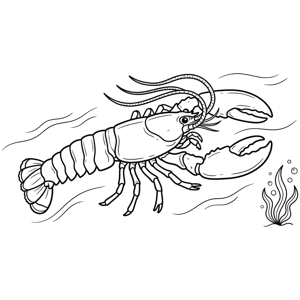 Lobster páginas para colorear gratis