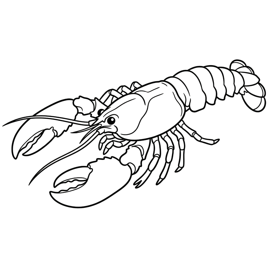 divertidas páginas para colorear Lobster