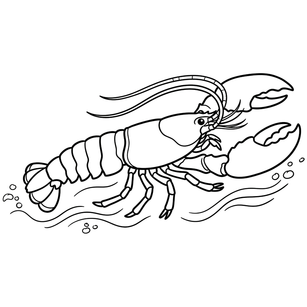 páginas para colorear detalladas de Lobster para adultos