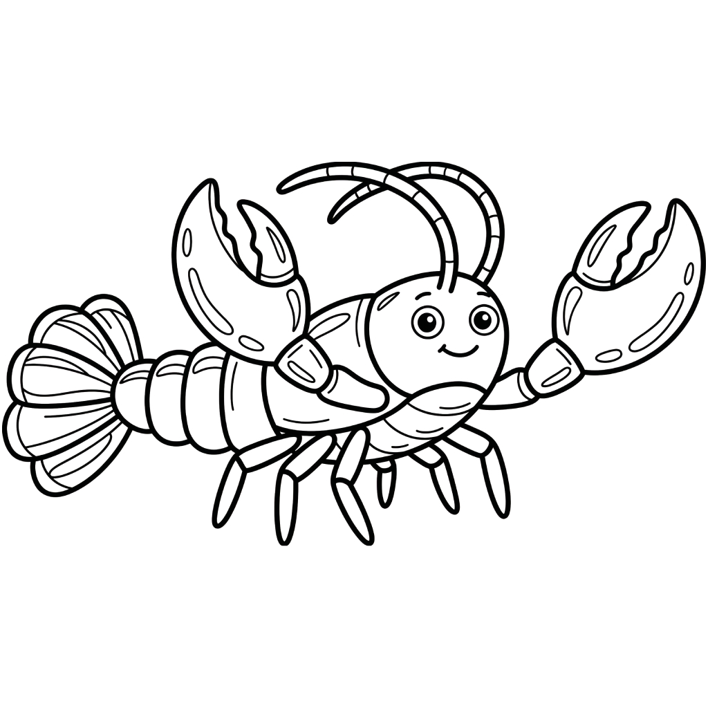 páginas para colorear imprimibles Lobster 1