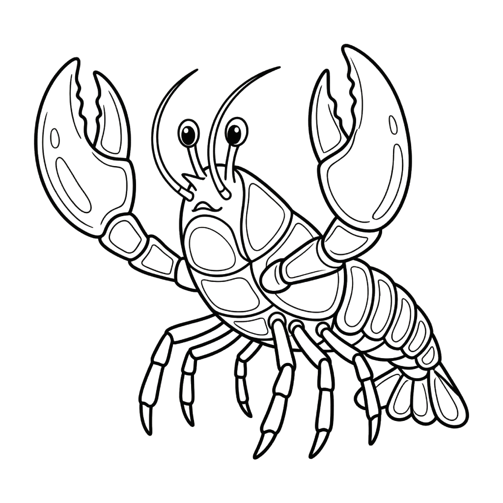 Lobster páginas para colorear