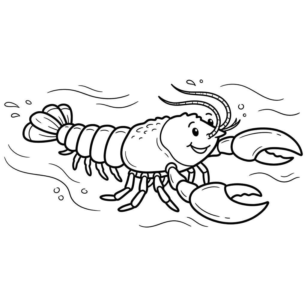 Lobster páginas para colorear para adultos pdf