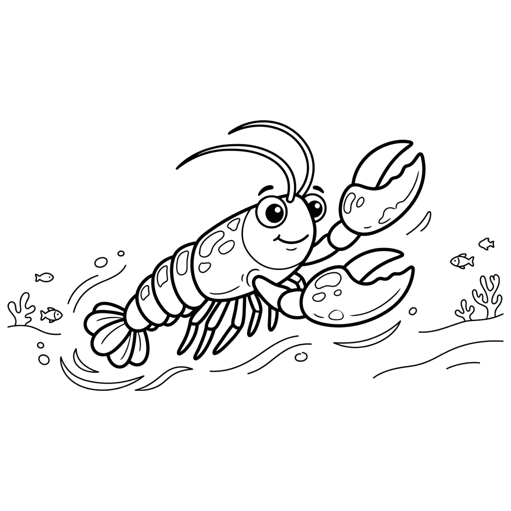 Lobster páginas para colorear para imprimir gratis 1