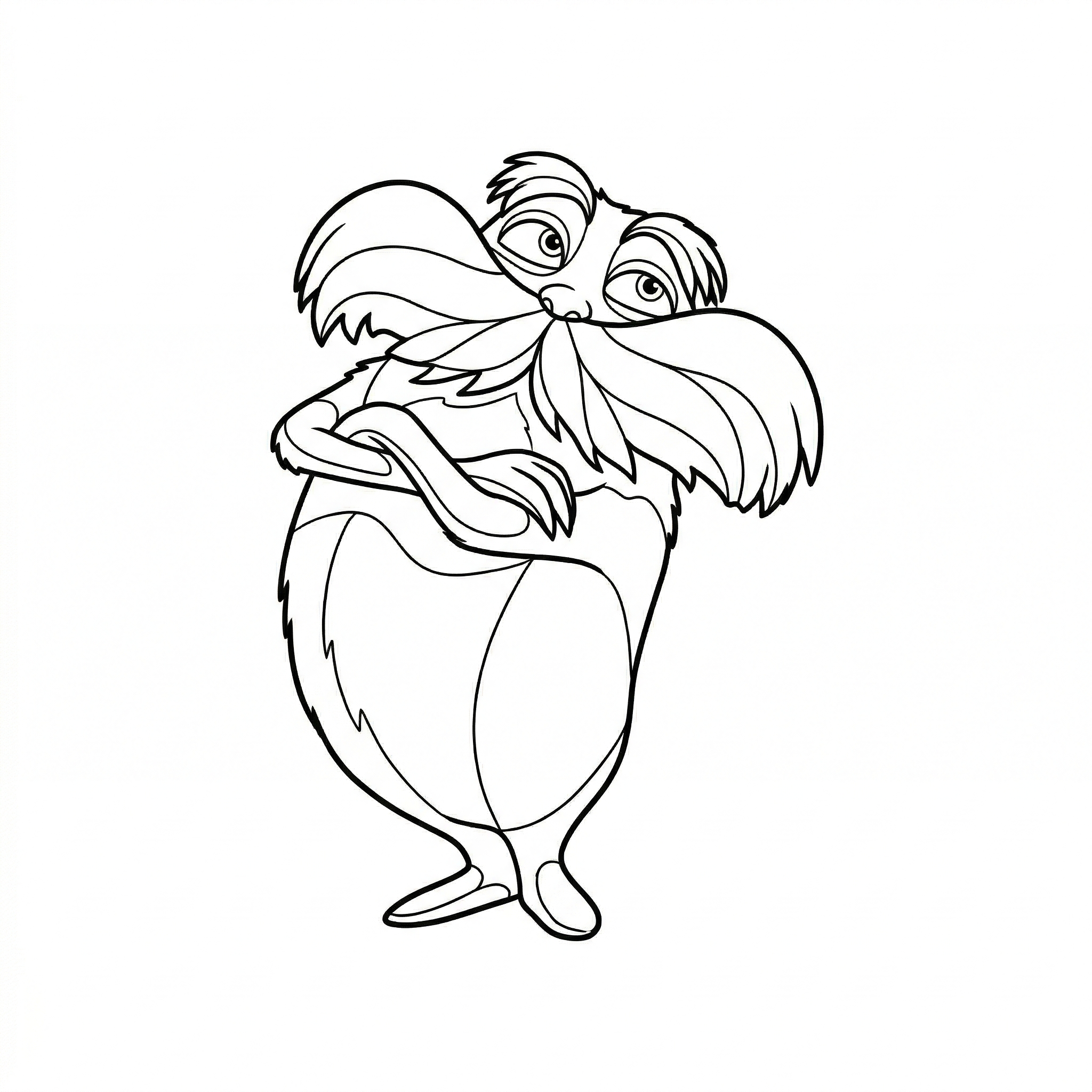 páginas para colorear de preescolar Lorax 1