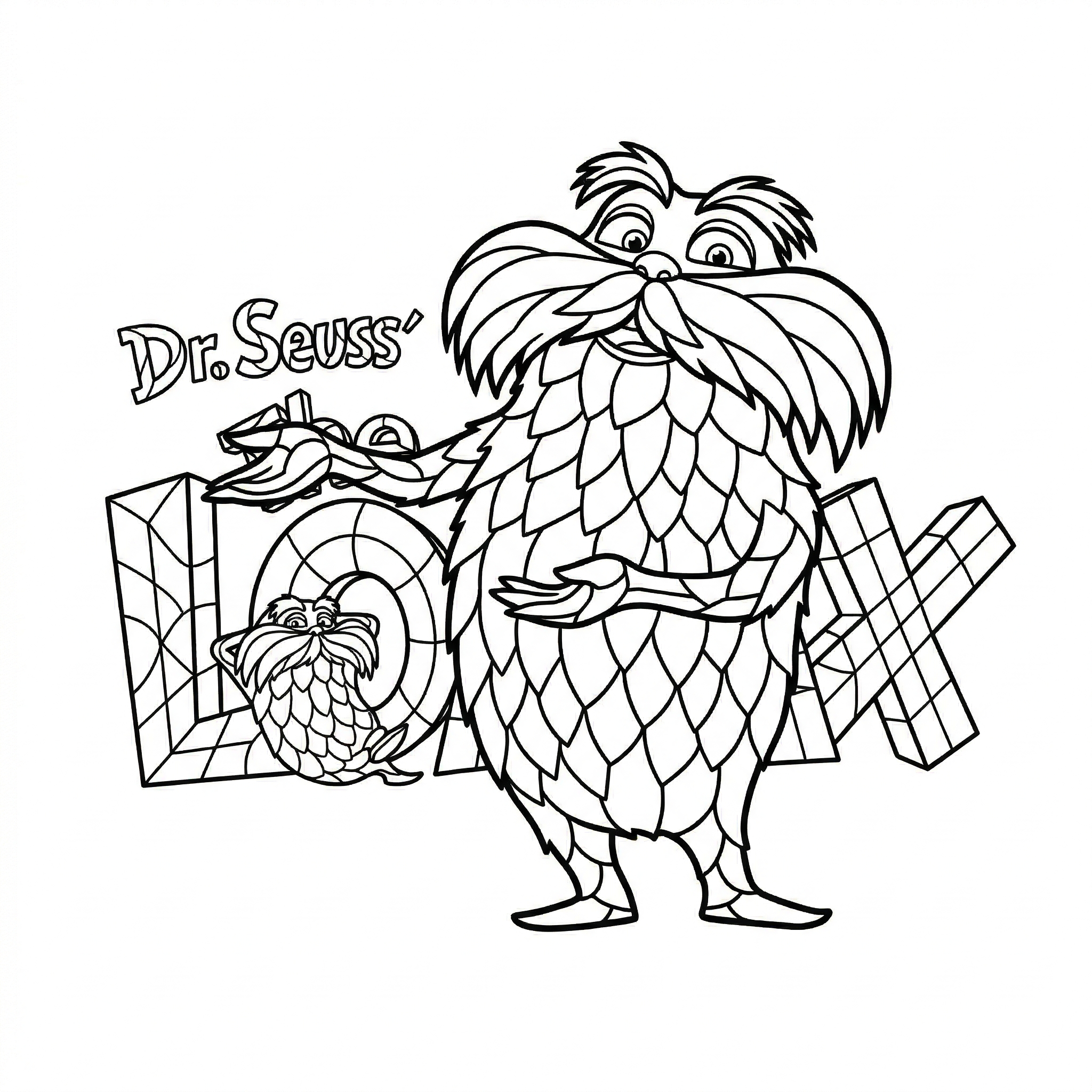 Lorax páginas para colorear para imprimir gratis