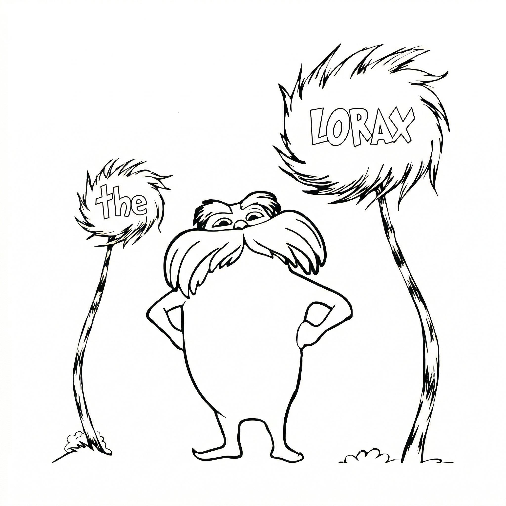 felices páginas para colorear Lorax