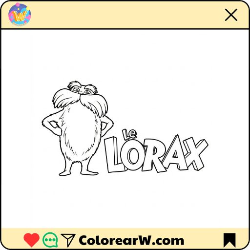 Lorax para colorear thumbnail