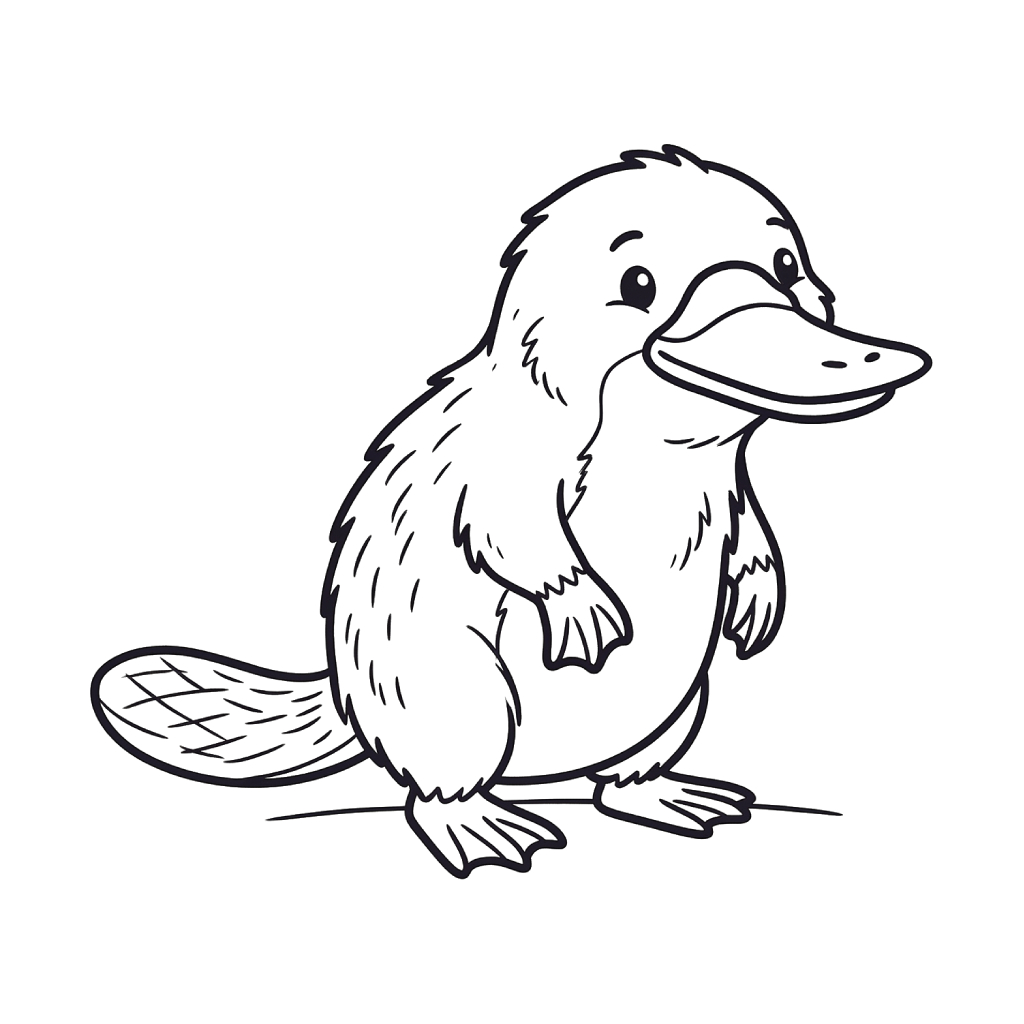 para colorear Ornitorrinco