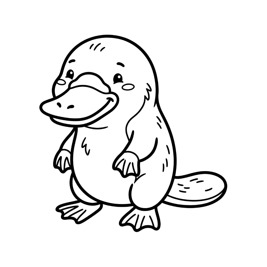 Ornitorrinco páginas para colorear 1