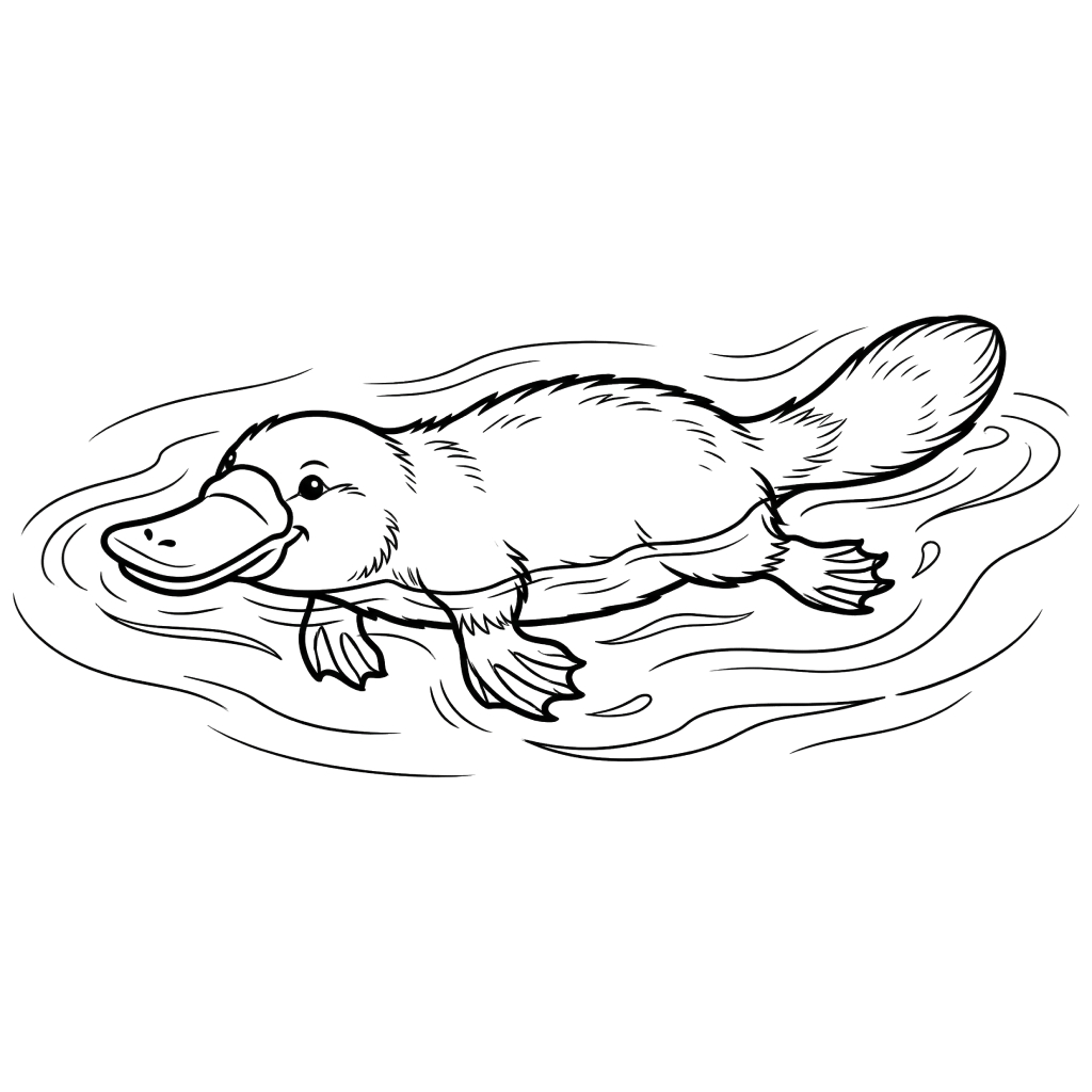 lindas páginas para colorear Ornitorrinco 1