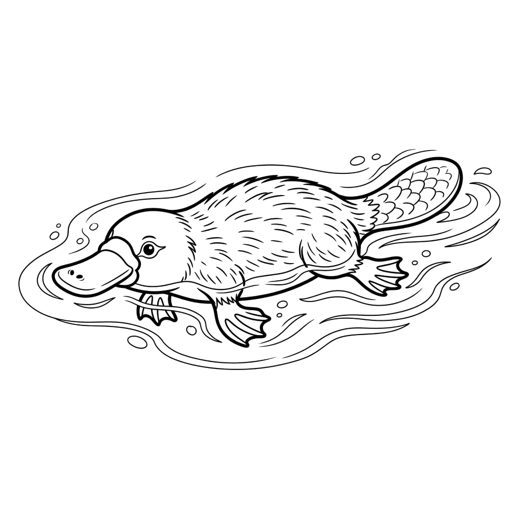 páginas para colorear para Ornitorrinco 1