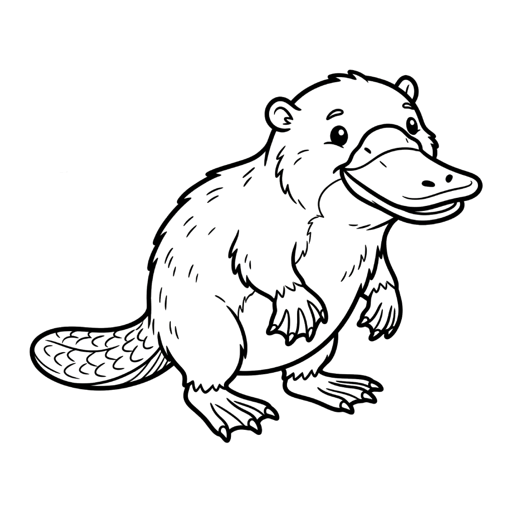 Ornitorrinco páginas para colorear para imprimir