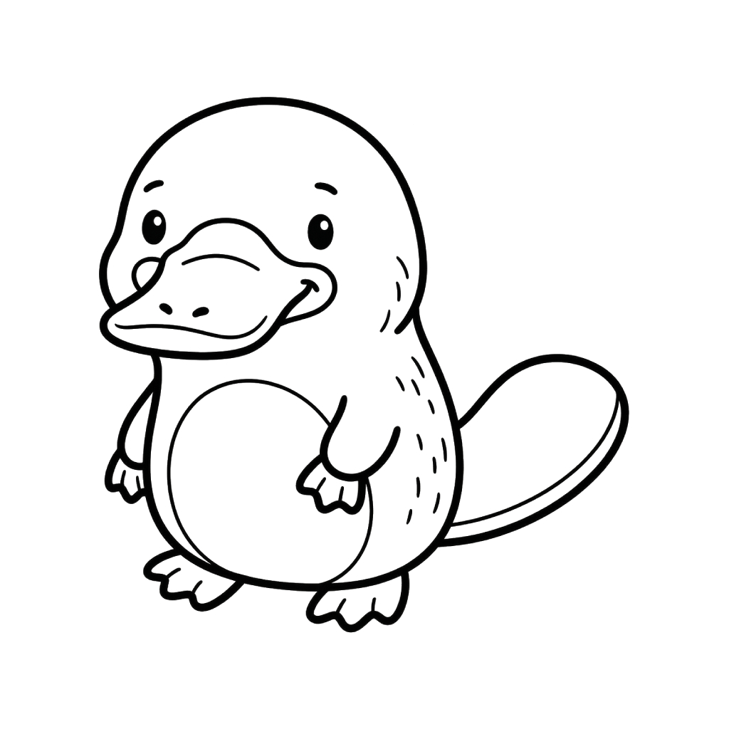 lindas páginas para colorear Ornitorrinco