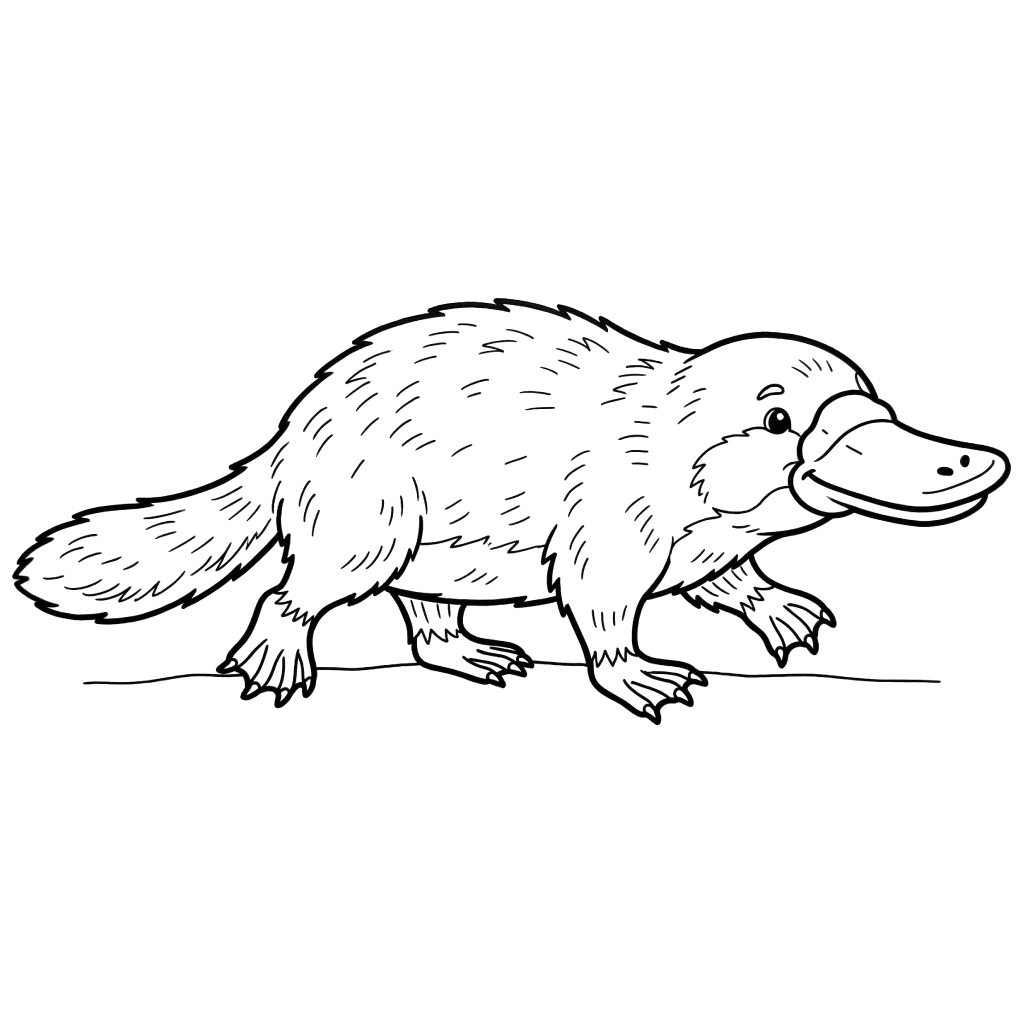páginas para colorear gratis Ornitorrinco